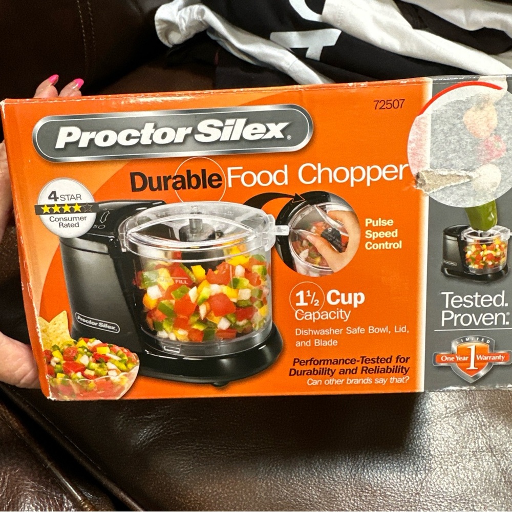 Proctor Silex 72507 1.5 Cup Food Chopper‎ - Black New Unopened